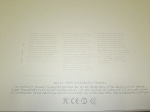 15インチMacBook Pro Retina 2.6GHz/16GB/1TB